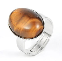 Charger l'image dans la galerie, Bague de Stabilité et Pierre Naturelle Ovale - Proposé en 7 pierres de couleurs différentes -
