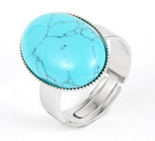 Charger l'image dans la galerie, Bague de Stabilité et Pierre Naturelle Ovale - Proposé en 7 pierres de couleurs différentes -