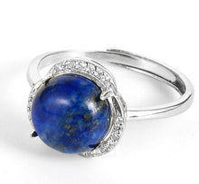 Charger l'image dans la galerie, Bague de Protection Strass et Pierre Naturelle - Proposé en 7 pierres de couleurs différentes -