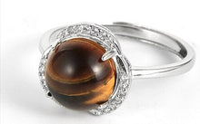 Charger l'image dans la galerie, Bague de Protection Strass et Pierre Naturelle - Proposé en 7 pierres de couleurs différentes -