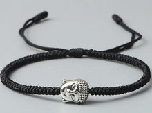 Charger l'image dans la galerie, Bracelet Porte Bonheur Corde & Bouddha Argenté - Proposé en 2 couleurs -