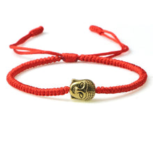 Charger l'image dans la galerie, Bracelet Porte Bonheur Corde & Bouddha Doré - Proposé en 2 couleurs -