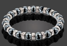Charger l'image dans la galerie, Bracelet Bien-Etre Hématite & Strass Brillants - A1204 -