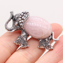 Charger l'image dans la galerie, Broche Eléphant Porte Bonheur - Proposée en 7 pierres de couleurs différentes -