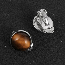 Charger l'image dans la galerie, Boucles d'Oreilles Clip en Pierre Naturelle - Proposé en 6 pierres de couleurs différentes -