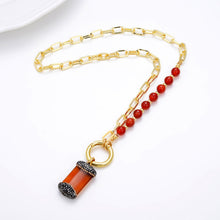 Charger l'image dans la galerie, Collier d'Apaisement Emotionnel en Calcédoine Rouge - D1306 -