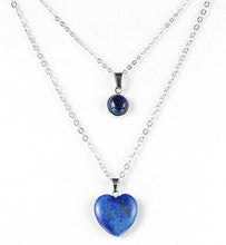 Charger l'image dans la galerie, Pendentif Duo Amour & Félicité Coeur - Proposé en 6 pierres différentes -