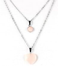 Charger l'image dans la galerie, Pendentif Duo Amour & Félicité Coeur - Proposé en 6 pierres différentes -