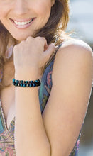 Charger l'image dans la galerie, Duo Bracelets Oeil de Tigre Bleu Royal et Hématite - A1200 -