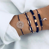 Ensemble de 4 Bracelets Bohême Clair de Lune - A1049 -