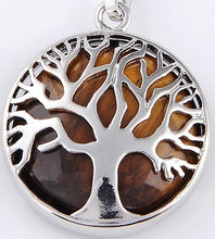 Charger l'image dans la galerie, Pendentif Arbre de Vie et sa Pierre Dynamisante - Proposé en 6 pierres de couleurs différentes -