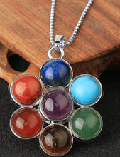 Charger l'image dans la galerie, Pendentif Fleur 7 Chakras - D1084 -