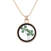 Charger l'image dans la galerie, Pendentif de Chance Perpétuelle avec un Vrai Trèfle à 4 Feuilles - D1279 -
