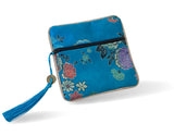 Pochette à Bijoux en Satin avec Broderies de Soie - Proposé en 3 couleurs différentes -