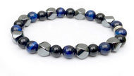 Bracelet de Protection Homme Oeil de Tigre Bleu - Proposé en 3 tailles -