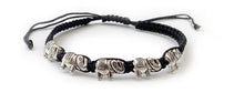 Charger l&#39;image dans la galerie, Bracelet corde 5 Elephants - 3 couleurs au choix -
