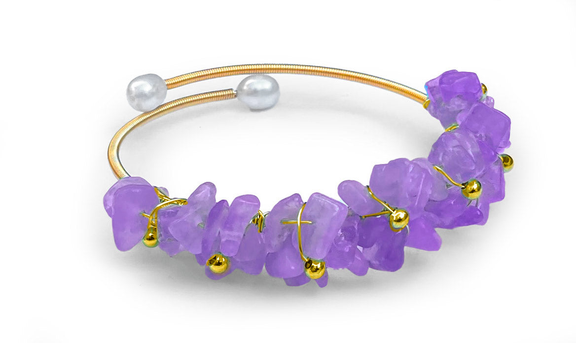 Bracelets Jonc ELINA proposés en 6 pierres naturelles différentes