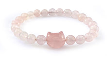 Charger l'image dans la galerie, Bracelet Chat en Quartz Rose - A1785 -
