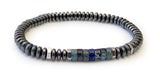 Bracelet Protecteur en Hématite Naturelle et Jaspe Impérial Bleu - A1960 -
