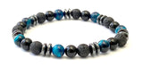 Bracelets Homme Pierres d'énergie protectrice- Proposés en 3 Couleurs -