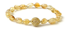 Charger l'image dans la galerie, Bracelet FORTUNA - En Citrine avec perle enchâssée plaque Or 18 K - A2010
