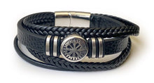 Charger l'image dans la galerie, Bracelet 4 en 1 Cuir en Viking Vegvisir - A2038 -
