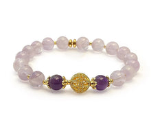 Charger l'image dans la galerie, Bracelet ALIENOR  Plaqué Or &amp; Améthyste Lavande et Violette - A2110 -
