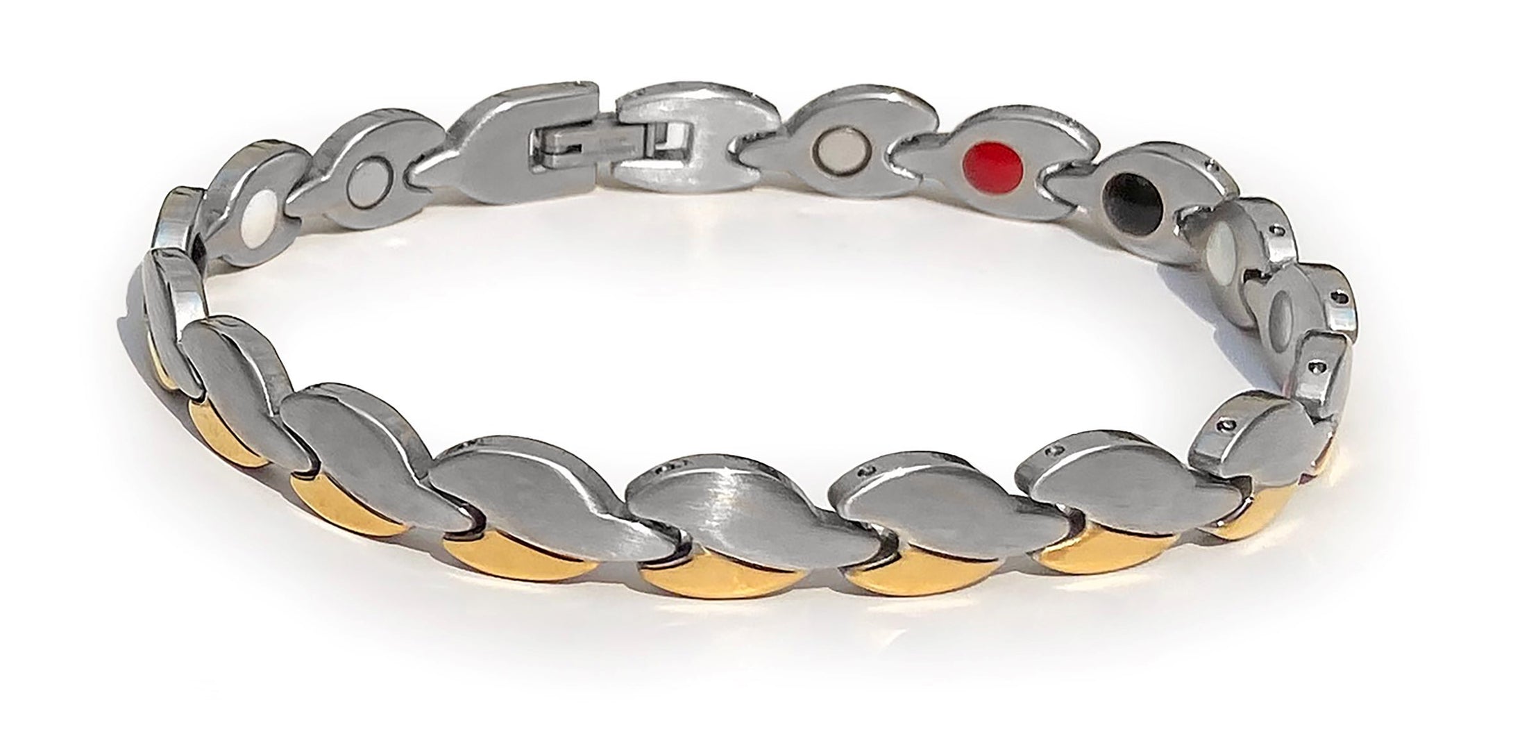 Bracelet Magnétique mix Argenté / Doré: Soulagement et bien-être