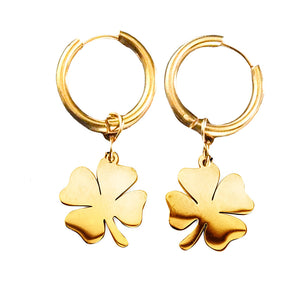 Boucles d'Oreilles TREFLE Doré ou Argenté