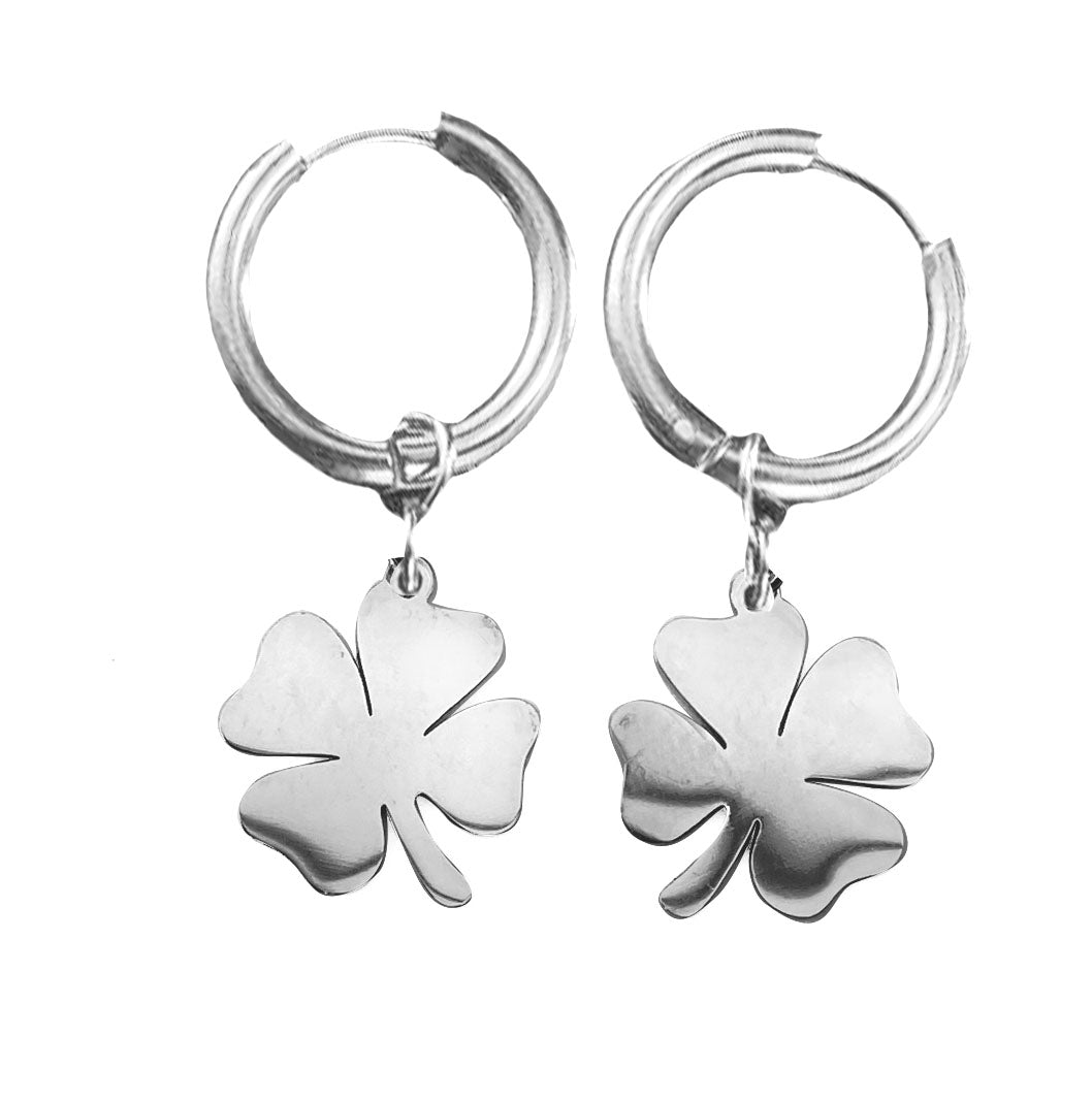 Boucles d'Oreilles TREFLE Doré ou Argenté
