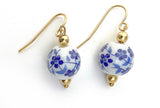 Boucles d'Oreilles en porcelaine Fleurs de sérénité - B2061 -