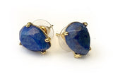 Boucles d'Oreilles Goutte d'Eau en Lapis Lazuli - B2124 -