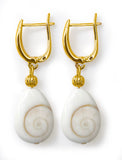 Boucles d’oreilles Œil de Sainte Lucie plaqué or 18 carats – B2246