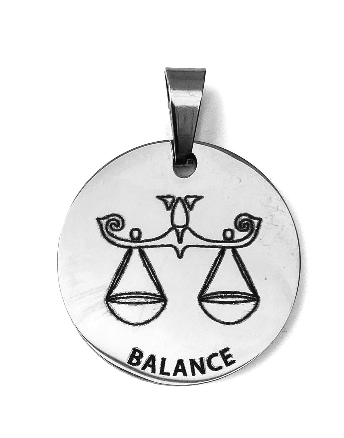 Le pendentif du Zodiaque Gravé Argenté - 12 signes -