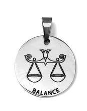 Charger l&#39;image dans la galerie, Le pendentif du Zodiaque Gravé Argenté - 12 signes -
