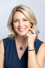 Charger l&#39;image dans la galerie, Bracelet pierres fines 4mm réglable Lapis Lazuli - A1764  -
