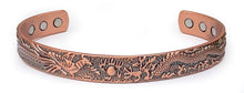 Charger l&#39;image dans la galerie, Bracelet Jonc cuivre magnétique papillons - AM1737
