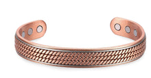 Charger l&#39;image dans la galerie, Bracelet Jonc cuivre magnétique papillons - AM1737
