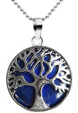 Pendentif Arbre de Vie et sa Pierre Dynamisante - Proposé en 6 pierres de couleurs différentes -