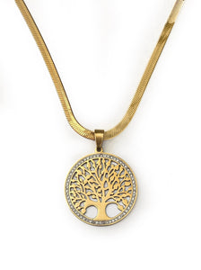 Pendentif Arbre de Vie & Strass - D1539 -