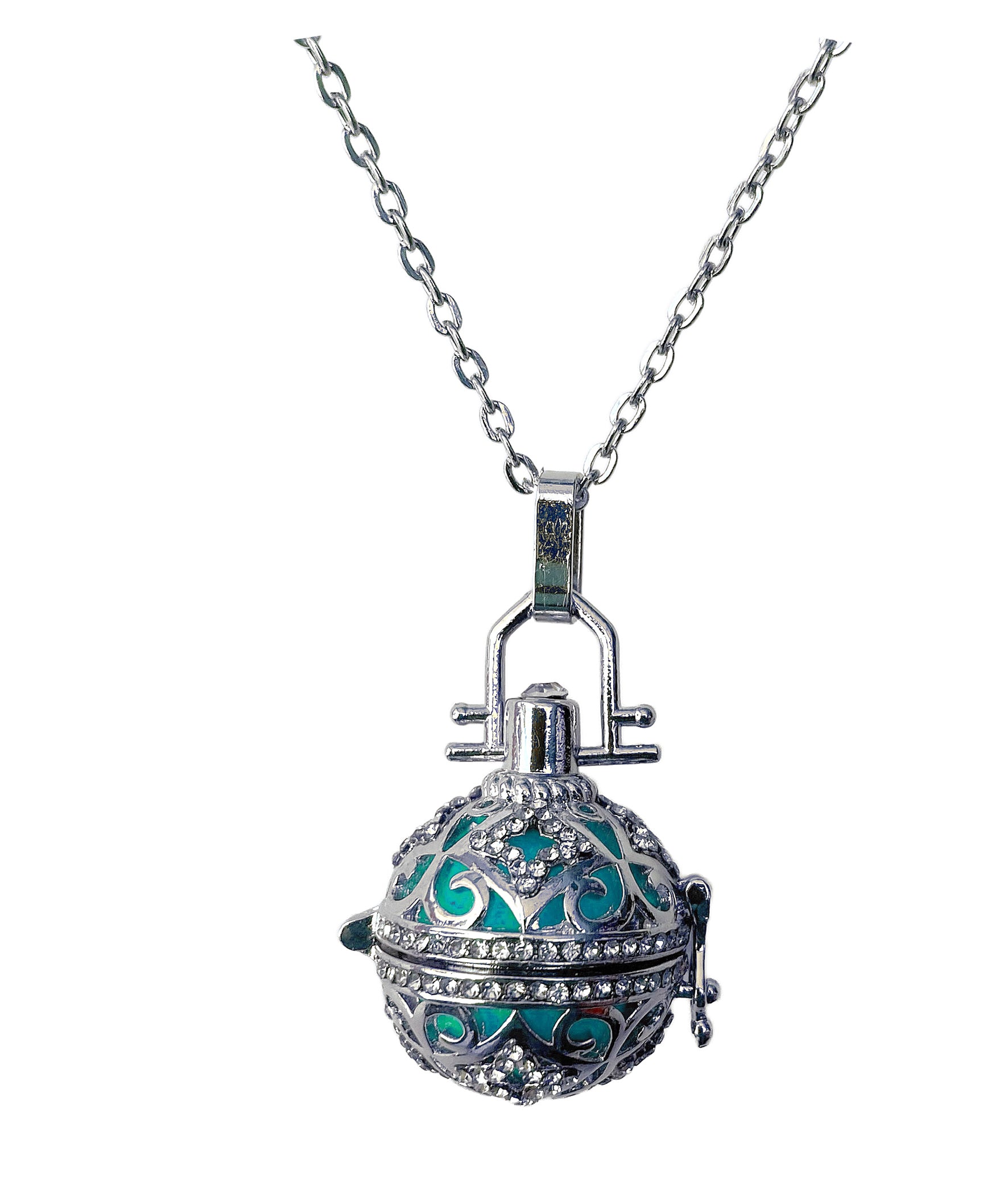 Pendentif d'aromathérapie Arabesques & Strass - D1918 -