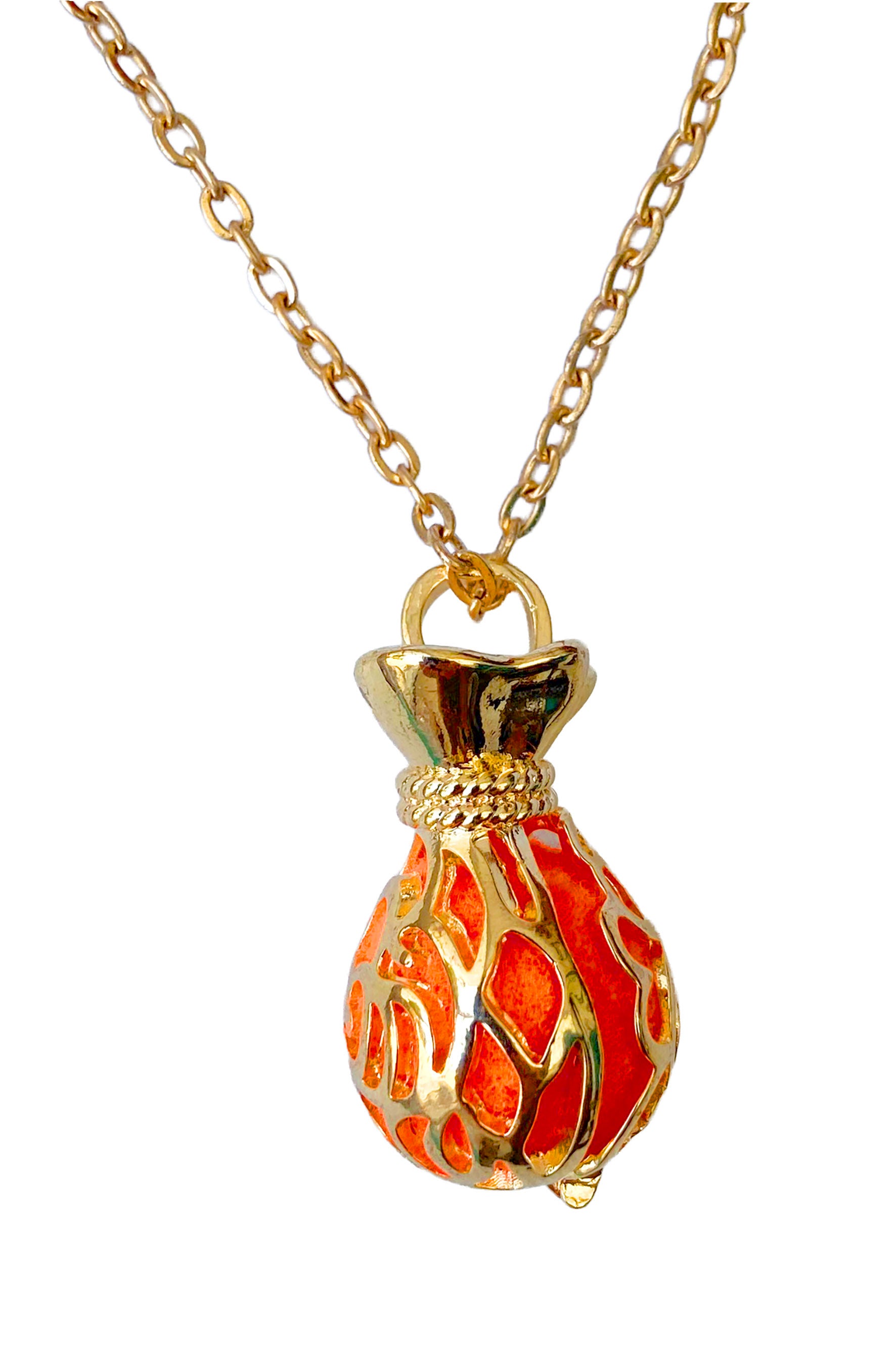 Pendentif d'aromathérapie Bourse Porte-Bonheur - D1919 -
