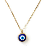 Pendentif Classique doré OEil Bleu de Nazar  - D1949 -