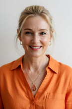 Charger l&#39;image dans la galerie, Pendentif en Cornaline Orange - Acier Inoxydable argenté- D1959 -
