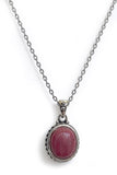 Pendentif en Rhodonite - Argent massif 925- D2035 -