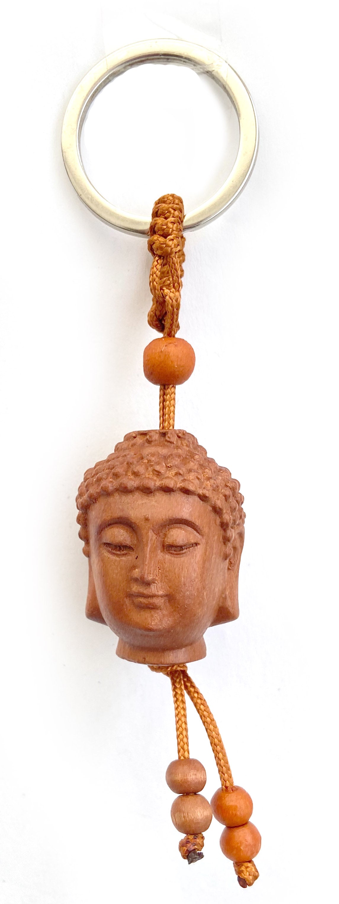 Porte-clés Bouddha En Laiton Vintage - Pendentif Sculpté Décoratif, Symbolique Et Artisanal - 7