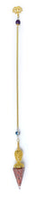 Charger l'image dans la galerie, Pendule divinatoire Jaspe Rouge &amp; Doré - H2066 -
