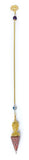 Pendule divinatoire Jaspe Rouge & Doré - H2066 -