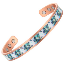 Charger l&#39;image dans la galerie, Bracelet Jonc cuivre magnétique Papillon - AM1737
