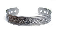 Charger l'image dans la galerie, Bracelet Jonc cuivre magnétique argenté ARBRE DE VIE - AM1926 -
